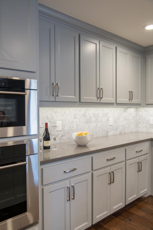 Gray and White Kitchen Cabinets | HGTV