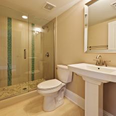 Neutral Bathroom is Contemporary, Sophisticated