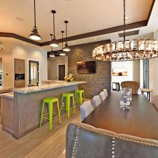 Open Plan Kitchen and Dining Room is Family Friendly