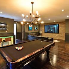 Contemporary Game Room is Perfect for Entertaining