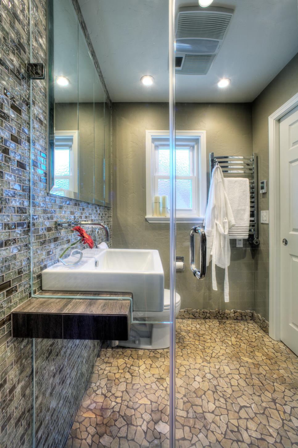 Modern Tile Small Bathroom | HGTV