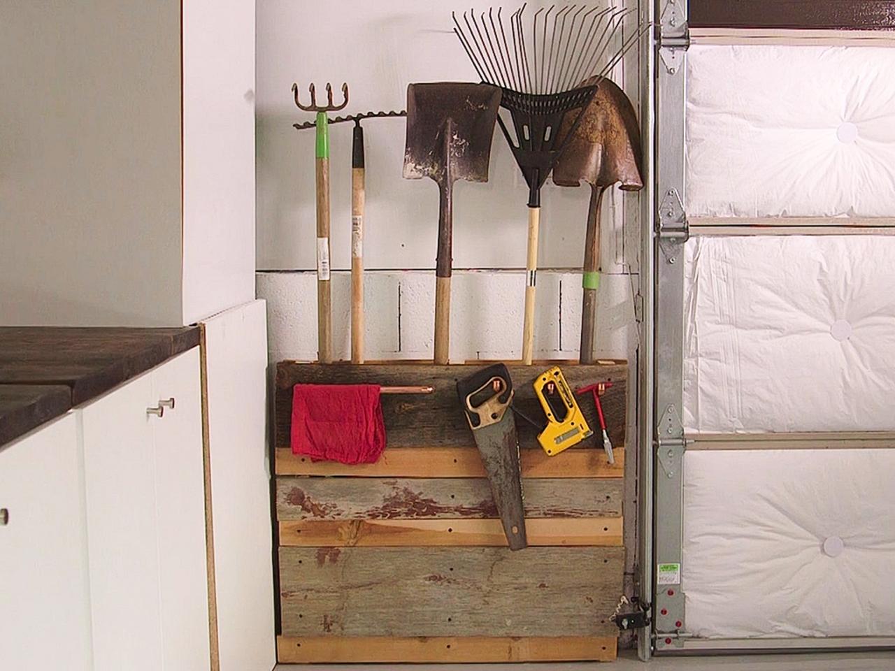 How to Upcycle an Old Pallet Into Garage Storage HGTV