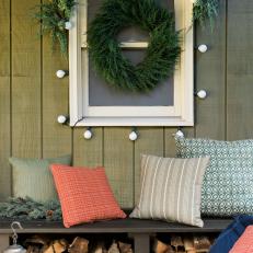 13 Ways to Add Holiday Flair to Your Front Porch in Ten Minutes: Dress Up Your Bench