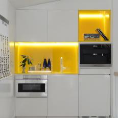 Chic, White Kitchenette is Contemporary