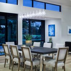 Seating for Eight in Modern Dining Room