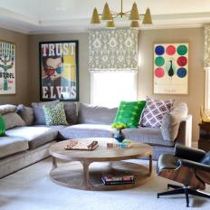 Elegant Bohemian Living Room with Plenty of Seating