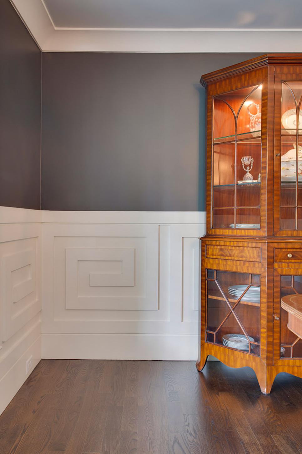 Wainscoting in Gray Dining Room | HGTV