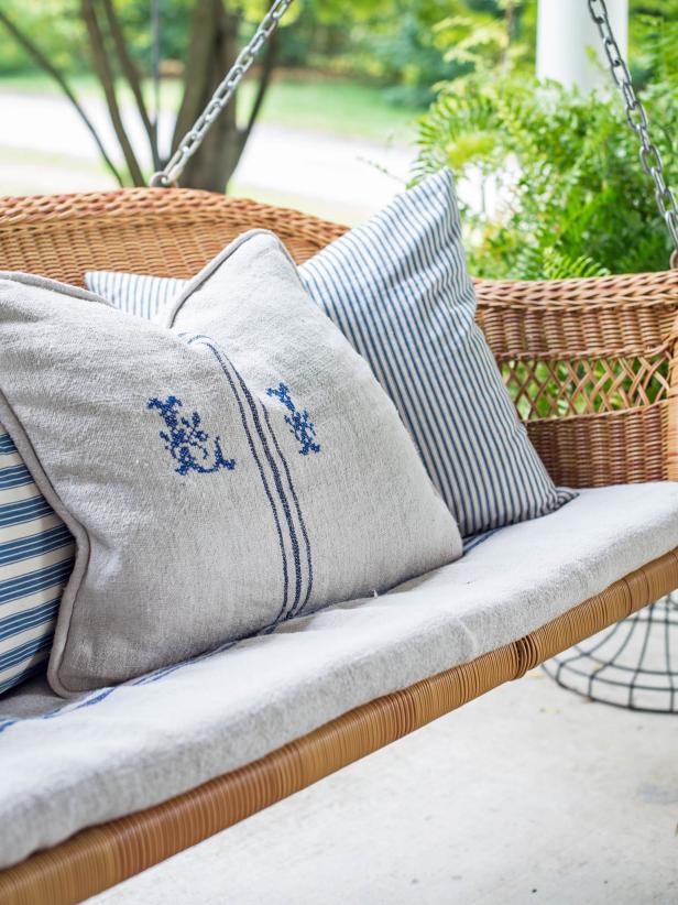 Plump Pillows Make Porch Pretty