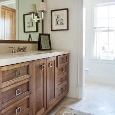 Transitional Bathroom is Warm, Sophisticated
