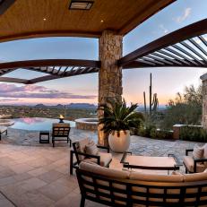 Spacious Back Patio With an Incredible Desert View