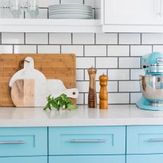 Kitchen Counter With Wood Cutting Boards