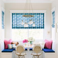 Pink and Blue Eclectic Breakfast Nook
