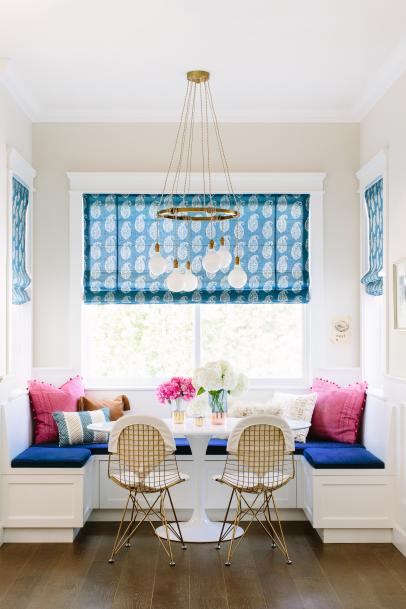 teal breakfast nook