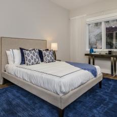 Coastal Blue-and-White Bedroom