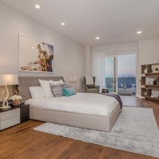 Bright, Contemporary Bedroom is Open, Airy