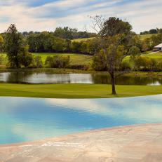 Relaxing Infinity Pool on a Virginia Golf Course