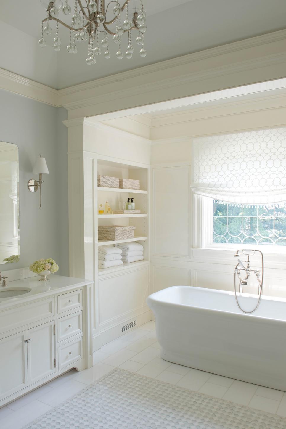 Sophisticated Master Bathroom With Soaker Bathtub | HGTV