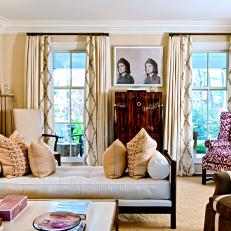 Elegant Living Room Evokes Eclectic Style