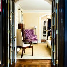 Elegant Transitional Living Room has Soothing Color Palette