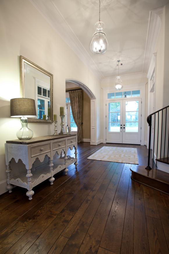 Foyer With Glass Pendants