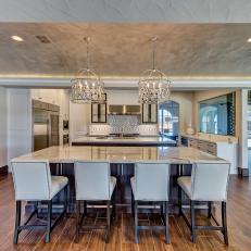 Expansive Gourmet Kitchen With Double Islands
