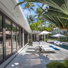 Sleek, Contemporary Backyard With Pool