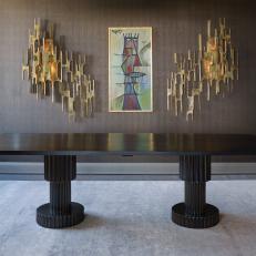 Contemporary Dining Room With Eye-Catching Art