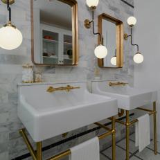 Marble-Clad Master Bathroom