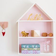 Light Pink Shelf in Girl's Nursery
