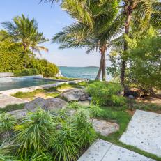 Florida Keys Backyard With Infinity Edge Pool