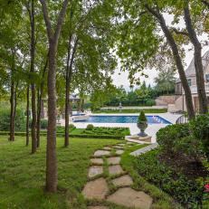 Wooded Pathway Leading to Pool