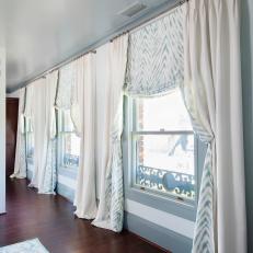 Transitional Guest Bedroom Drapery