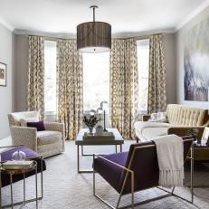 Inviting, Transitional Living Room With Sophisticated Style