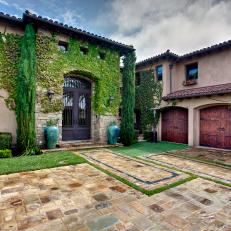 Front Entry to Gorgeous Mediterranean Home