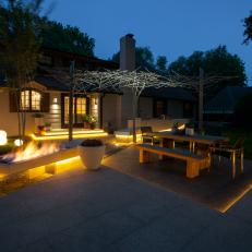 Mod, Outdoor Dining Area at Night