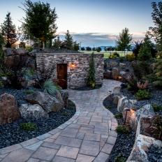 Landscaping and Sloped Walkway