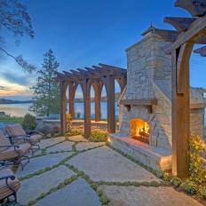 Outdoor Living Space With Stunning Lake Views