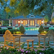 Elegant Outdoor Living With Classic Pool