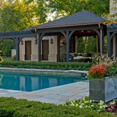 Elegant, Multi-Functional Poolhouse