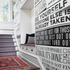 Mudroom Quote Wall and Bench