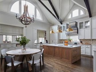Country Kitchen With Vaulted Ceiling