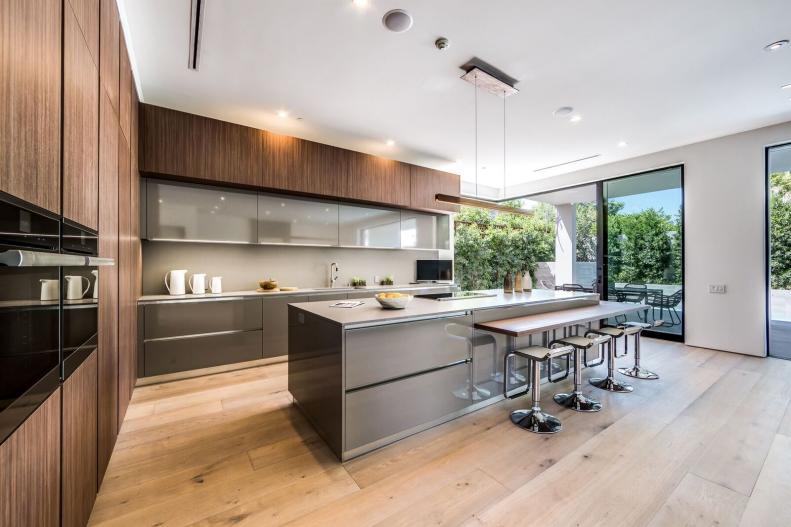 Modern Kitchen With Wood Floor