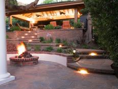 Fire pit and outdoor patio
