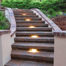 Stairs with Landscape Lighting