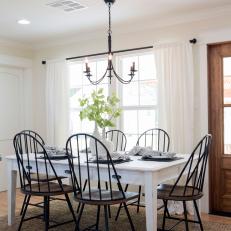 Contemporary Neutral Dining Room with White Table 