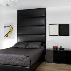 Modern Bedroom With Leather Bed
