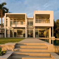 Front Walkway to Modern Miami Home