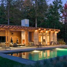 Chic Poolhouse for Entertaining