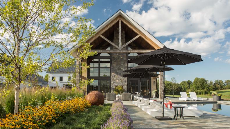 Rustic Home With Contemporary Pool