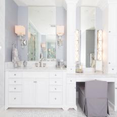 Pretty Lavender Master Bathroom